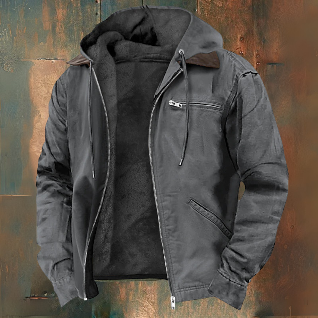 Herren Wintermantel im Retro-Look mit warmer Fütterung