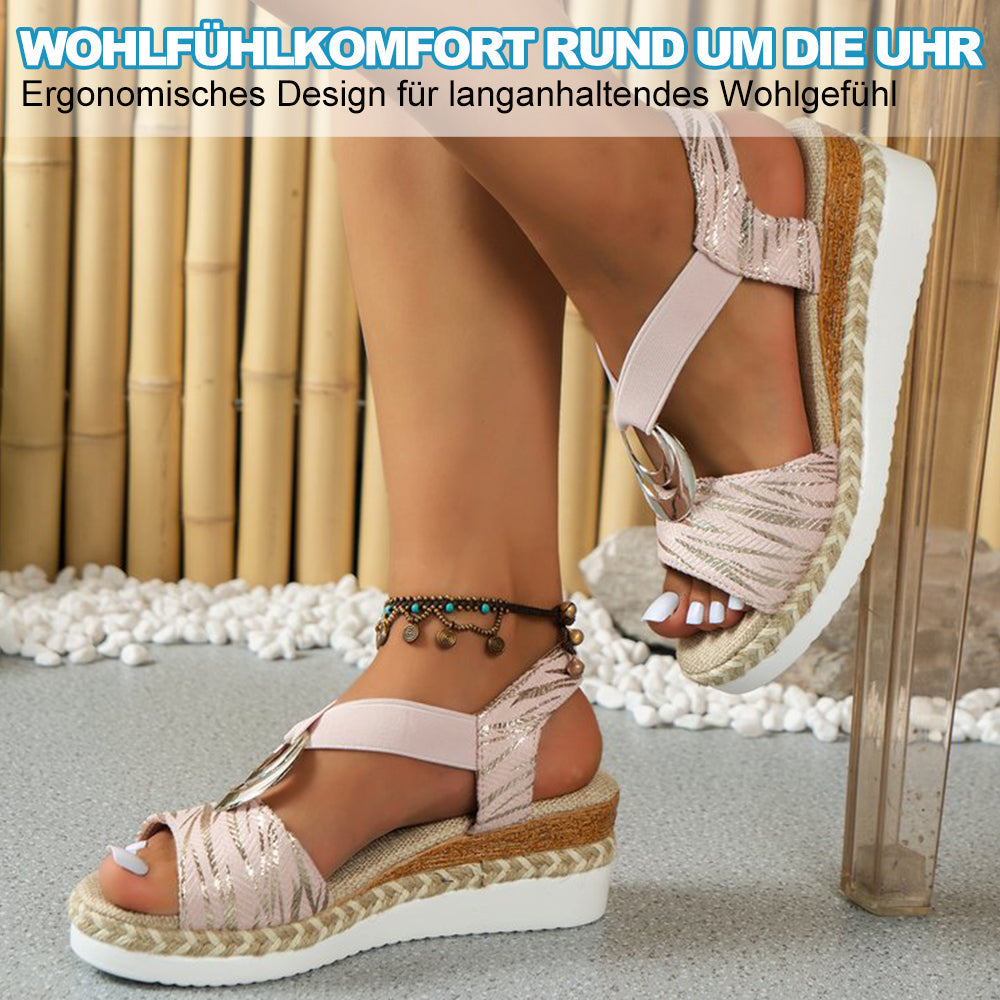 Orthopädische, Stilvolle Keilsandalen Für Zusätzlichen Bequemlichkeit