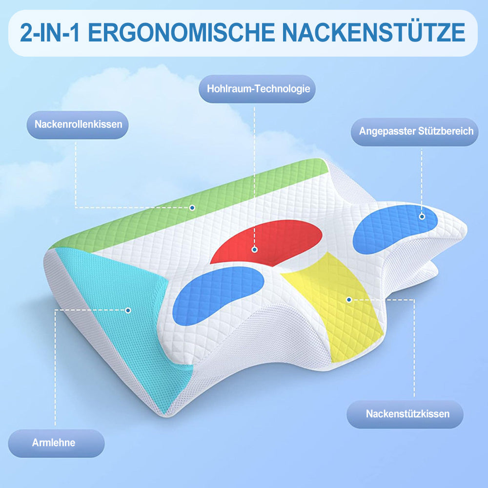 Hochwertig Schlafkissen - Ergonomisch Geformt Für Spürbare Schmerzentlastung