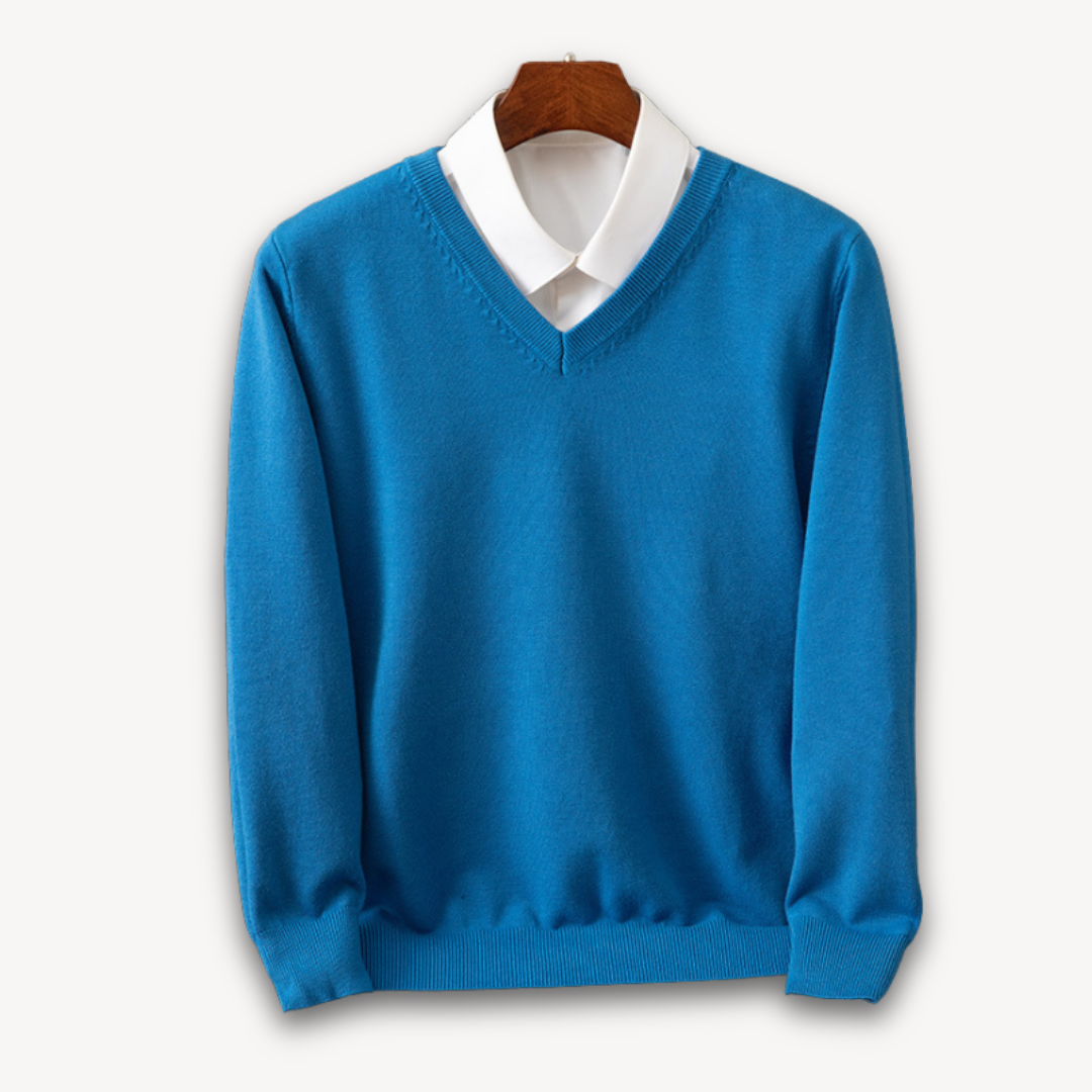 Herren Luxus Cashmere V-Ausschnitt Pullover – Weich, Elegant und Atmungsaktiv