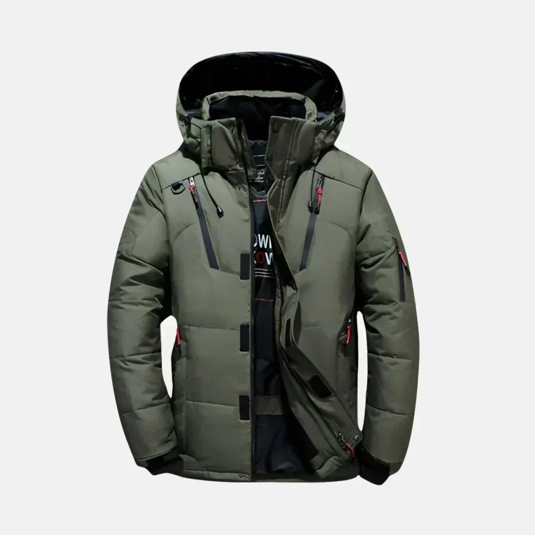 Langer Herren Wintermantel | Wasserabweisendes und Winddichtes Design