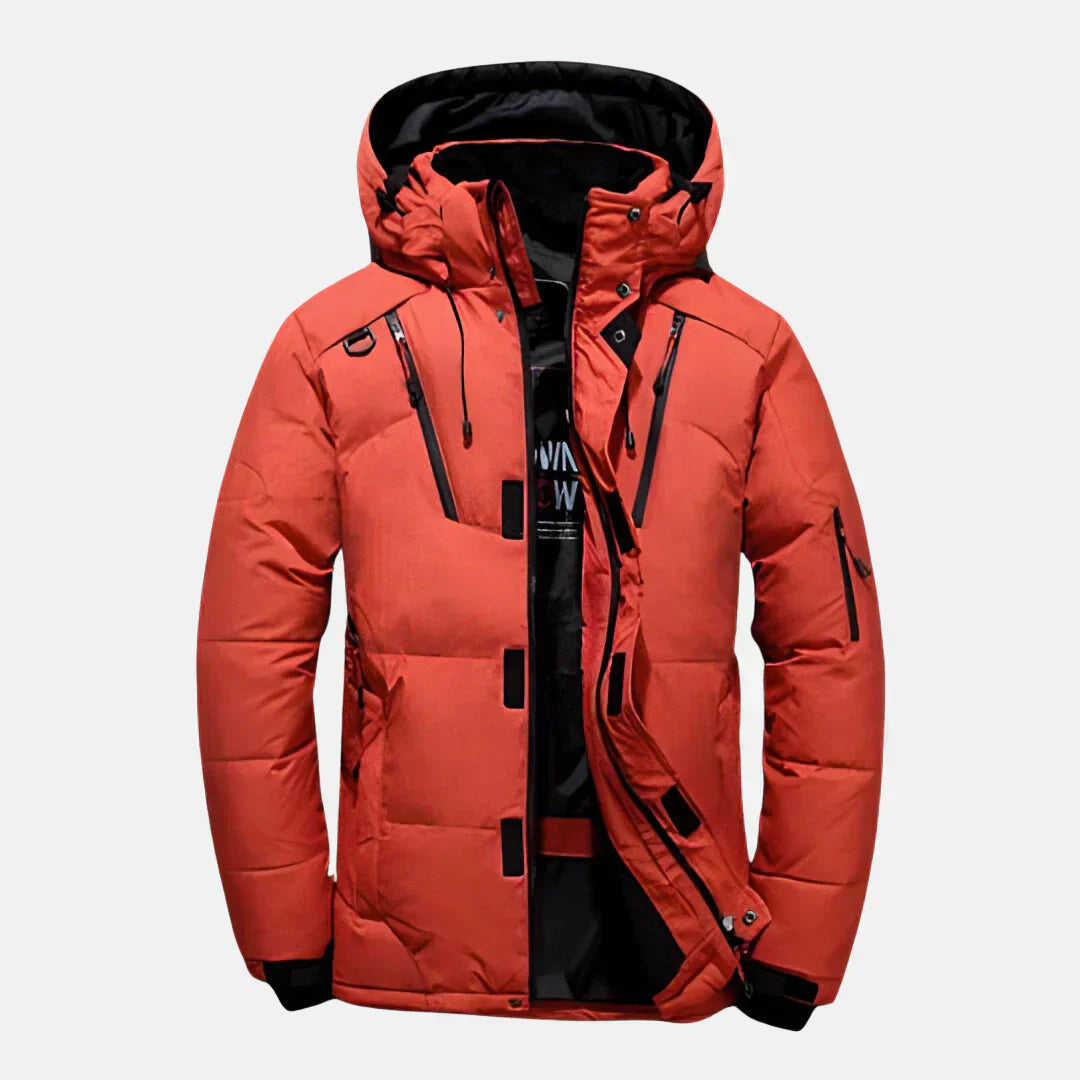 Langer Herren Wintermantel | Wasserabweisendes und Winddichtes Design