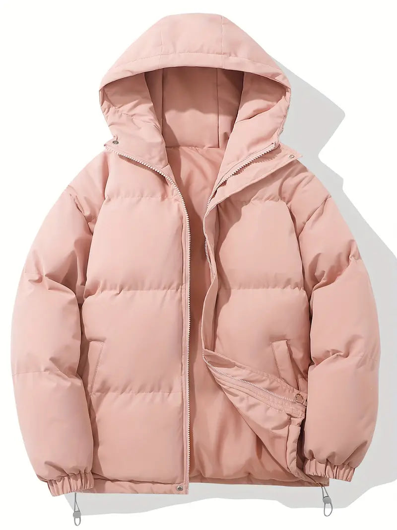 Damen Steppmantel mit Kapuze – Ge quiltete Winterjacke