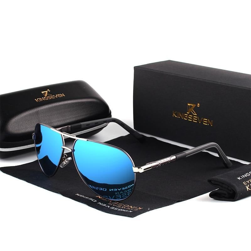 Herren Vintage Aluminium Polaroid Sonnenbrille