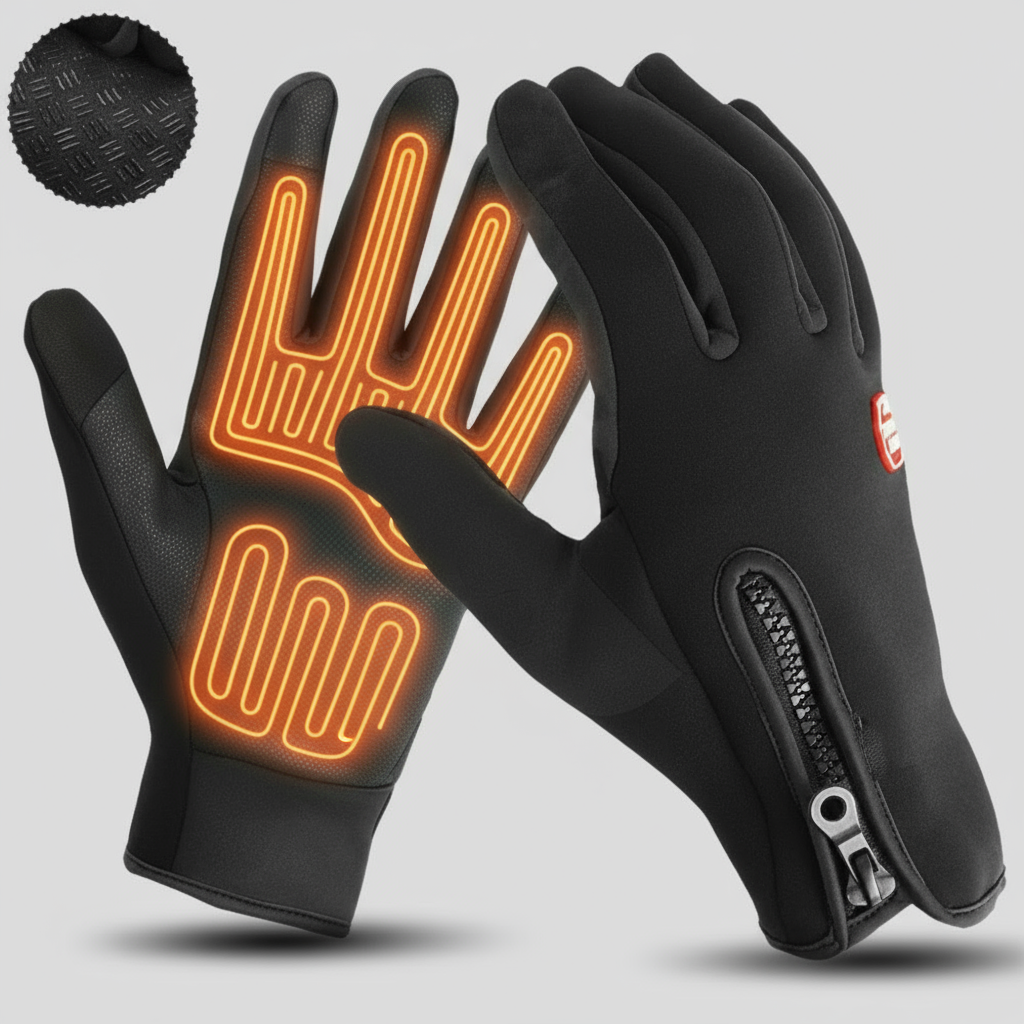 Heated Gloves Winter Thermal Waterproof Touchscreen Warm Grip