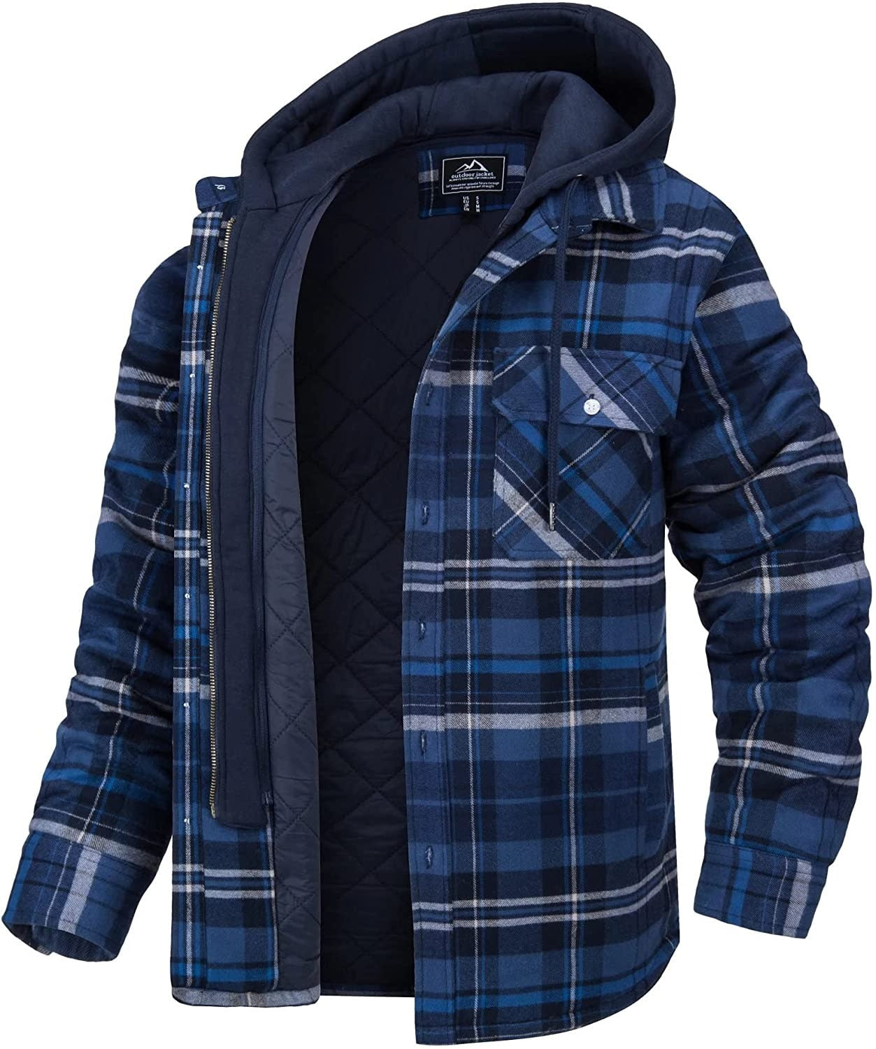 Herren Karierte Kapuzenjacke | Lässig, Warm und Mühelos Stylisch