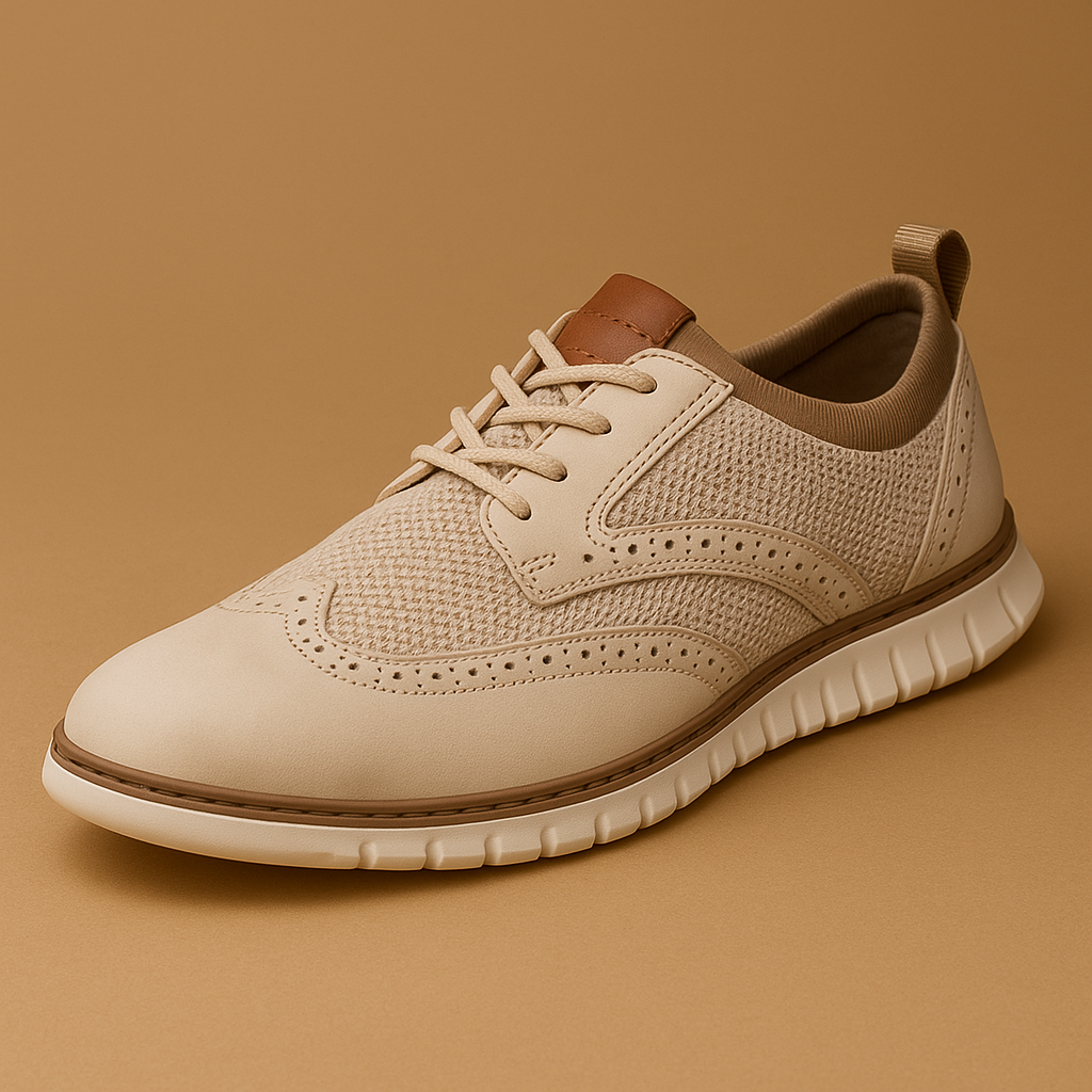 Herren Atmungsaktive Brogue Schnürschuhe – Klassischer Stil mit Modernem Komfort