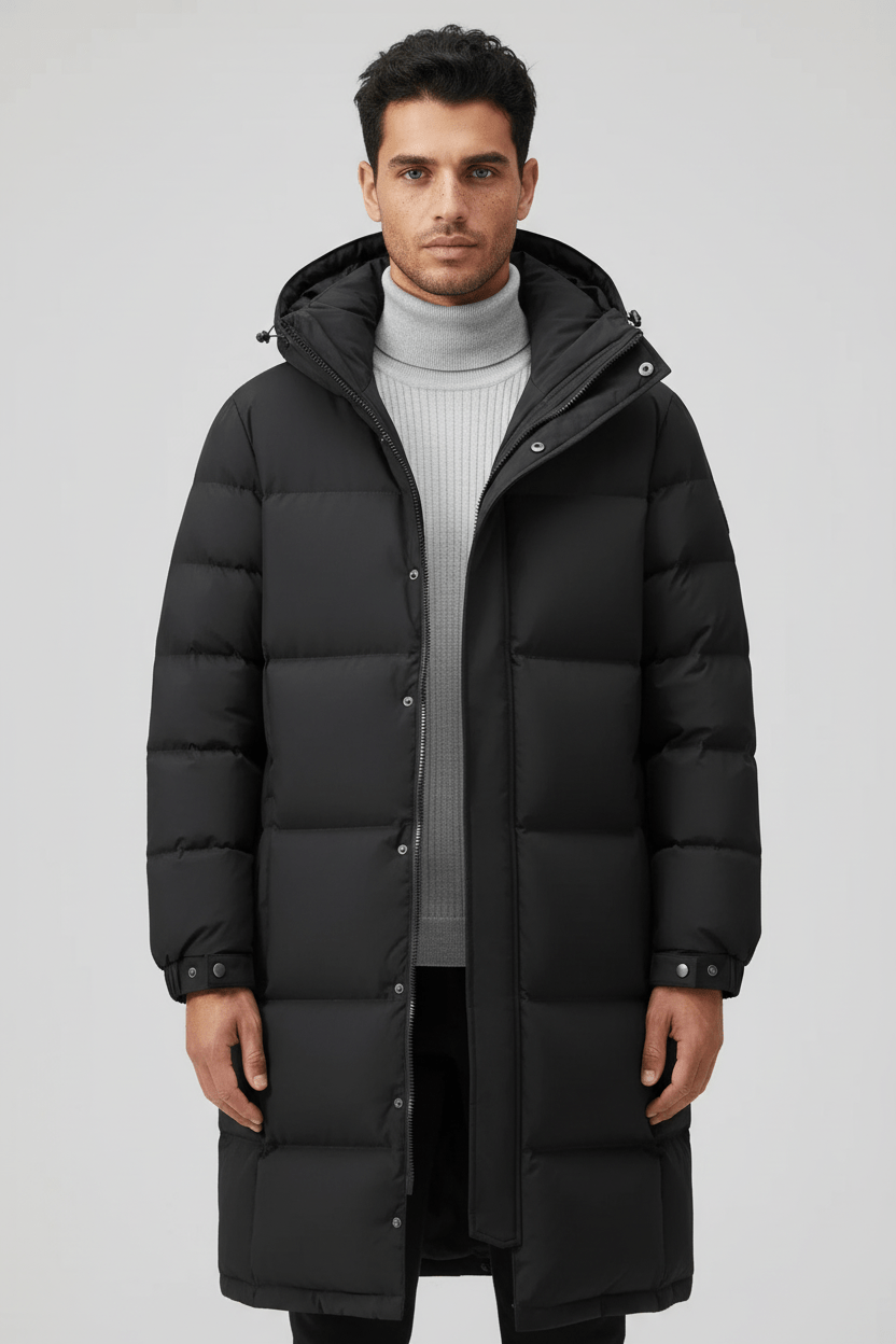 Herren Dick isolierter Kapuzen-Trenchcoat