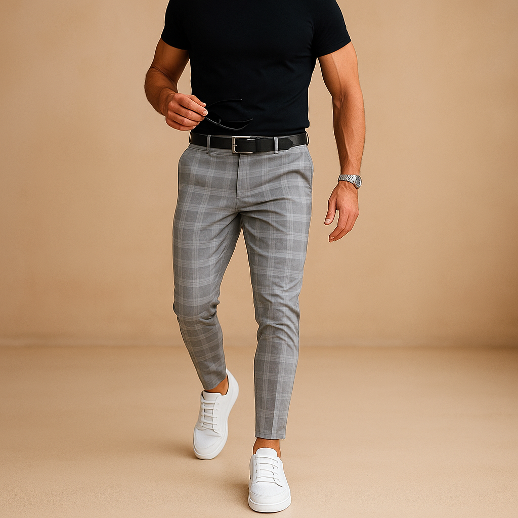 Herren Karierte Freizeithose – Lässiger Schnitt mit modernem Appeal