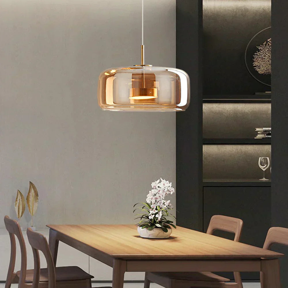 Hängelampe Glas Modern LED Pendelleuchte