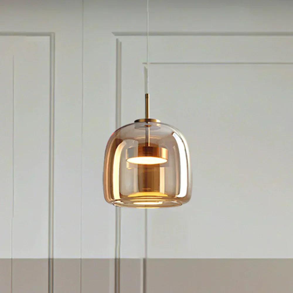 Hängelampe Glas Modern LED Pendelleuchte