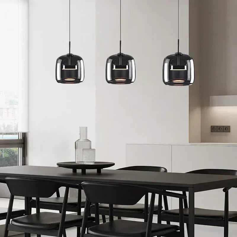Hängelampe Glas Modern LED Pendelleuchte