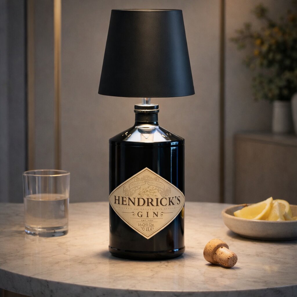 Flaschenlicht | Flasche als Tischlampe | Wiederaufladbare Tischleuchte | Flaschenverschluss | LumiBottle