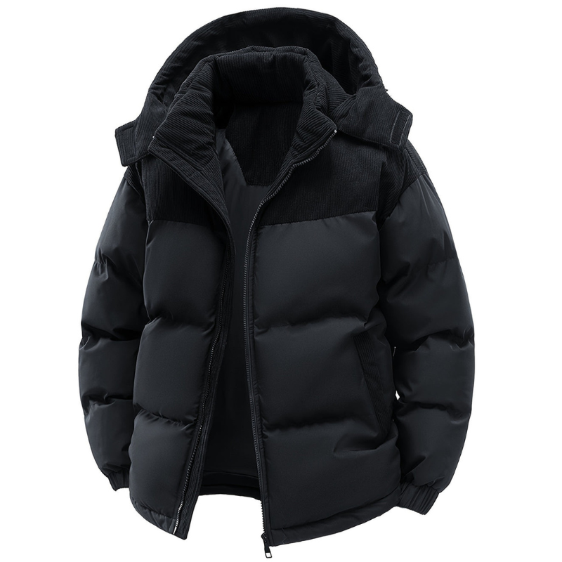 Winterjacke für Herren | Gepolsterte Jacke mit Kapuze | Warm & Winddicht