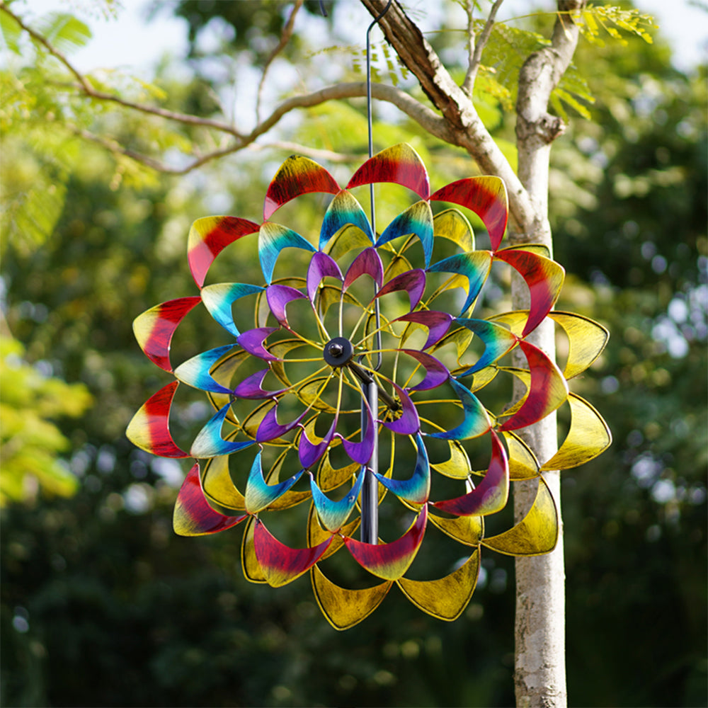 Garten-Windrad aus Metall | Windspiel für den Garten | Floravera