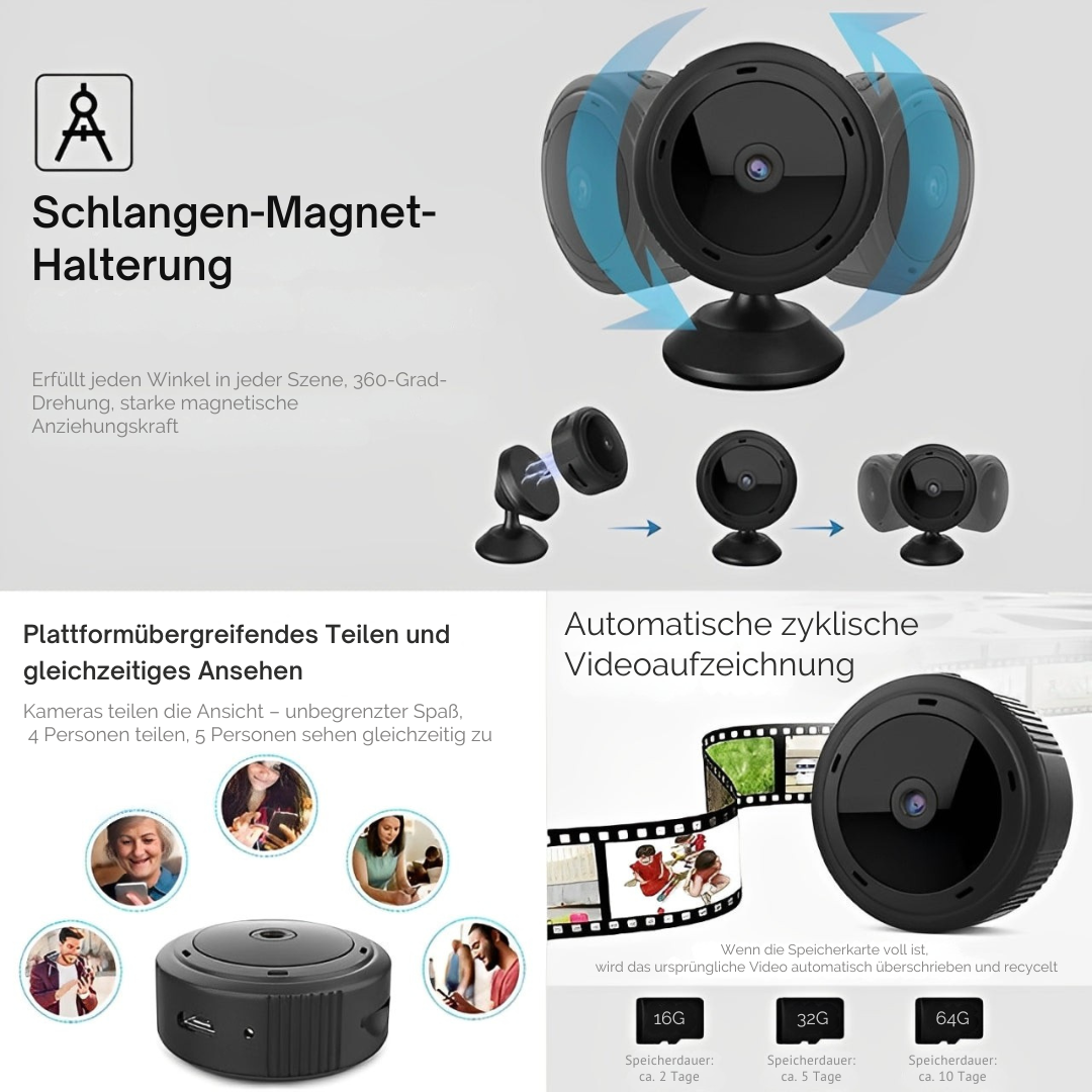 Mini WiFi Kamera 1080P HD Nachtsicht Überwachungskamera