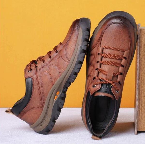 Bequeme und wasserdichte orthopädische Lederschuhe für Männer