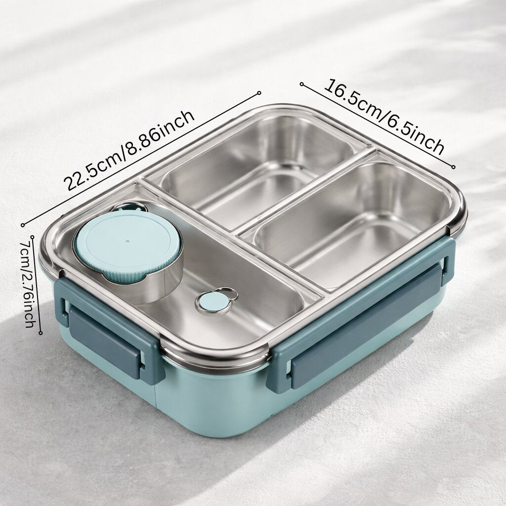 Mittagessen Box | Thermosbehälter für Essen | Lunch Box mit Fächern aus Edelstahl | Wärmebehälter | Esskraft