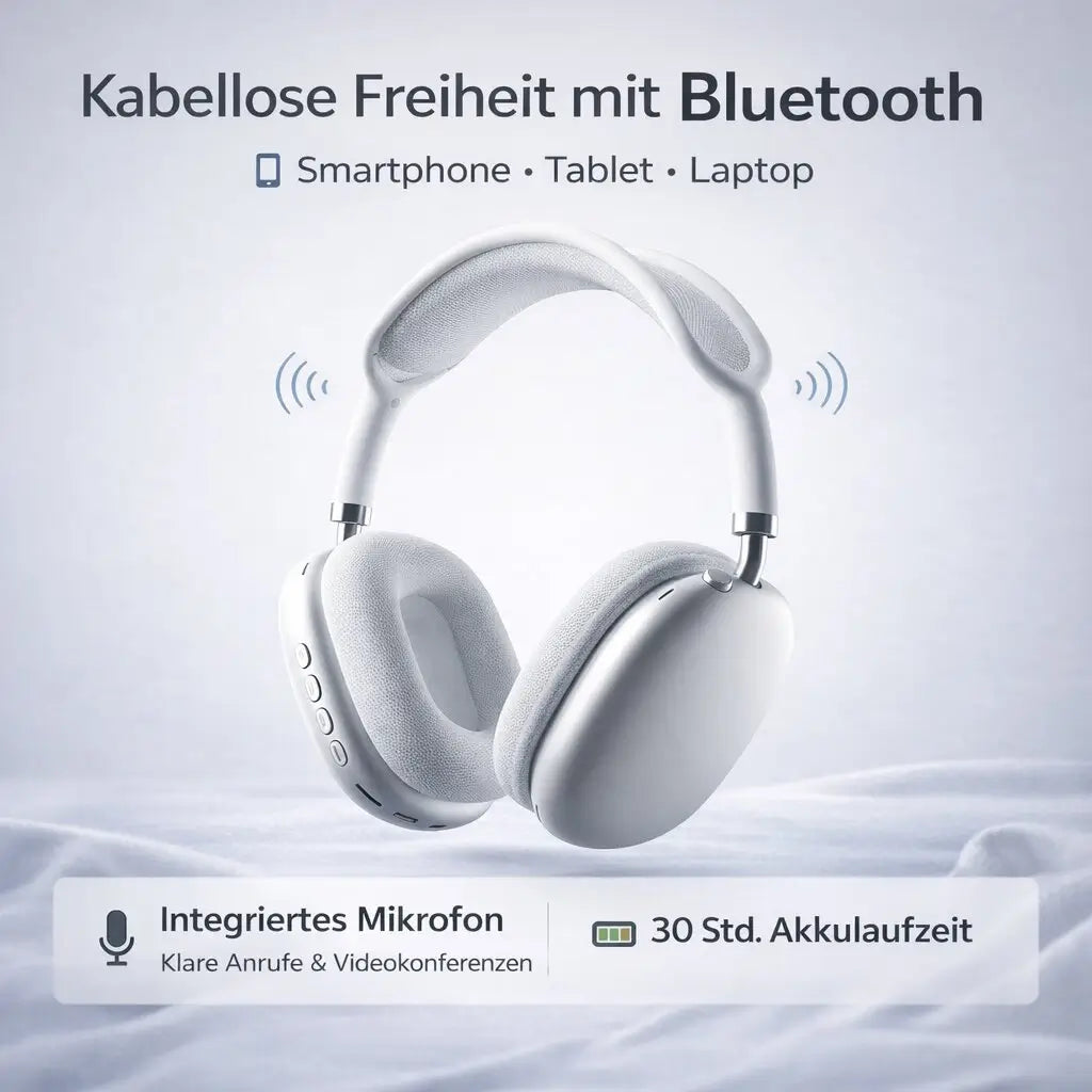 Over-Ear Noise Cancelling Kopfhörer mit Bluetooth & Geräuschunterdrückung (ANC) | Audilux