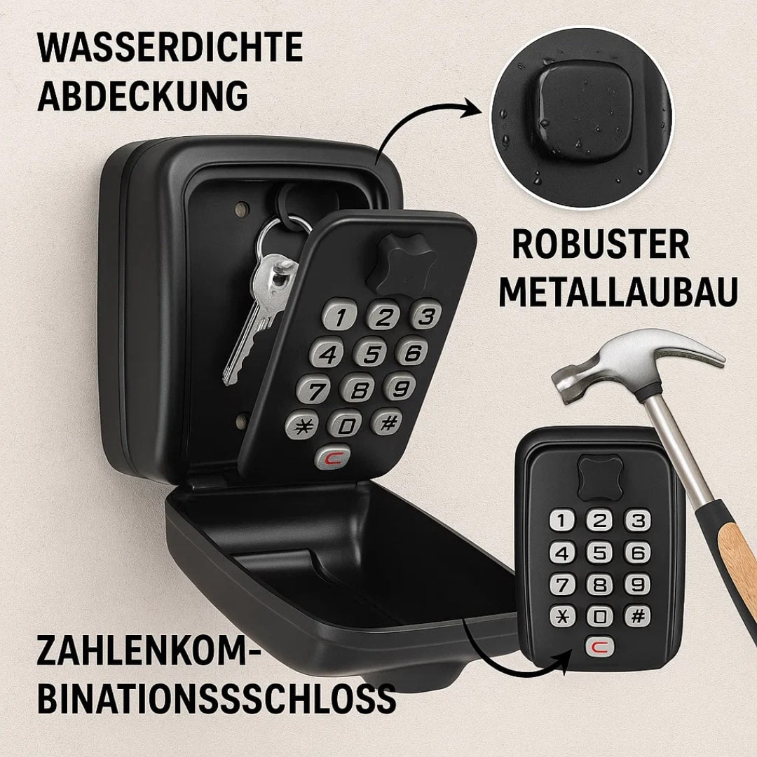 Schlüssel Safe Outdoor | Schlüssel Safe mit Code | SafeHaus