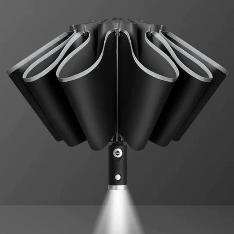 Sturmfester Automatischer Regenschirm mit Licht | LumBrella