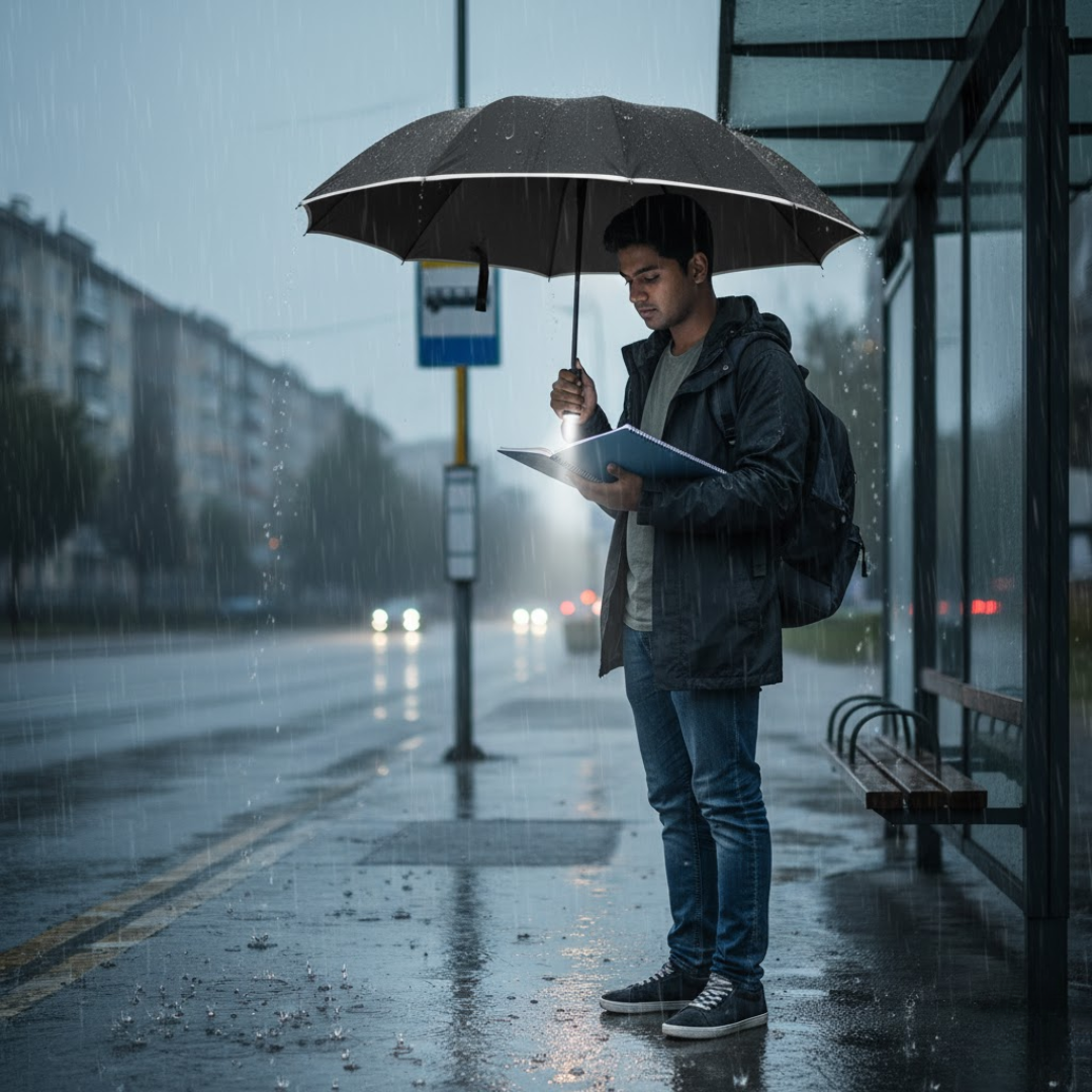 Sturmfester Automatischer Regenschirm mit Licht | LumBrella