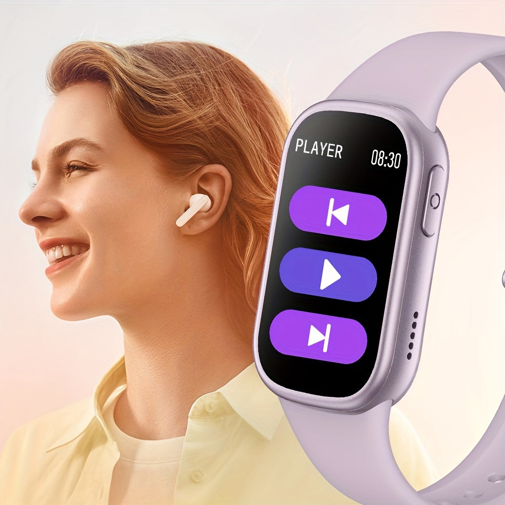 Wasserdichte Smartwatch mit Silikonarmband Fitnessuhr