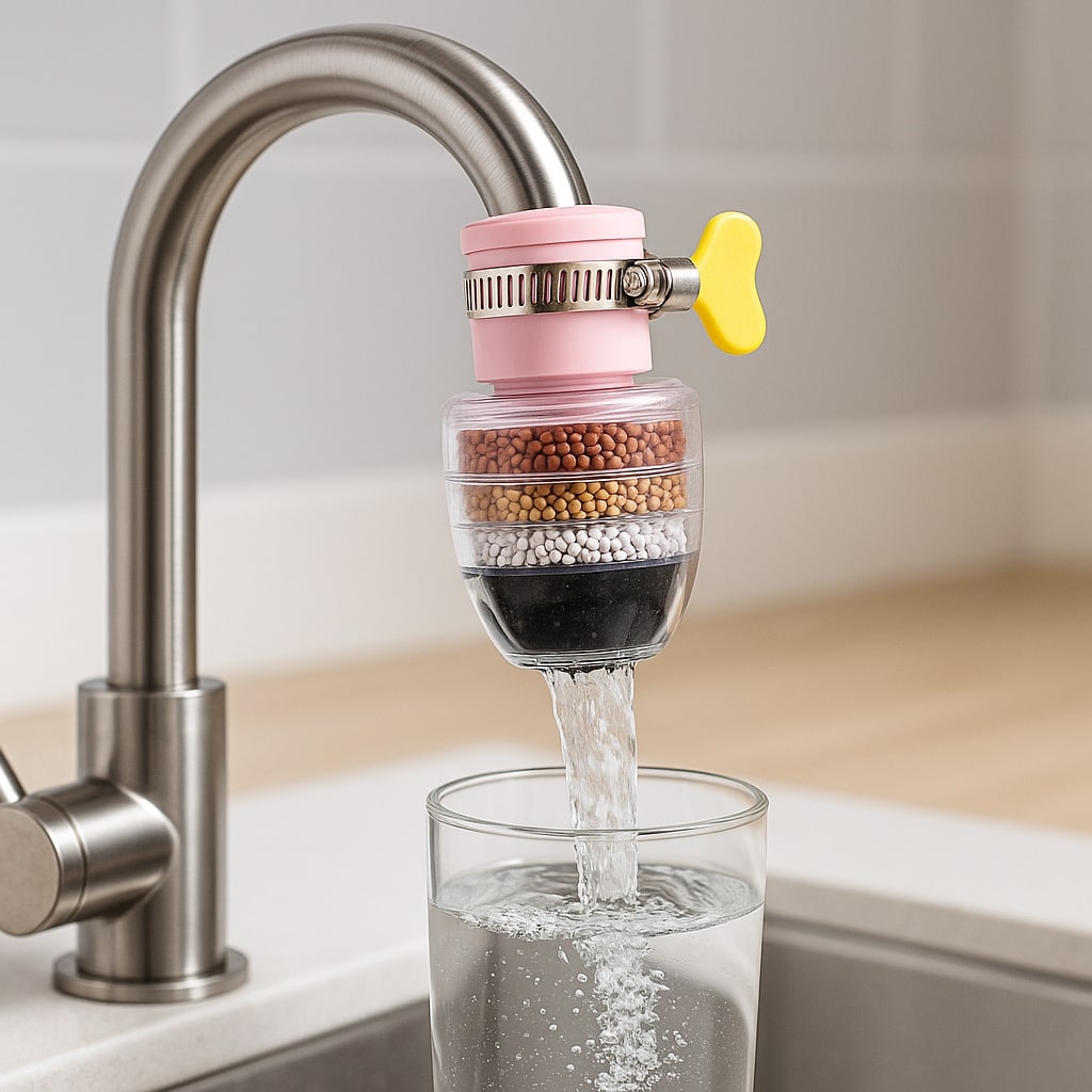 Wasserfilter für den Wasserhahn zu Hause | Trinkwasserfilter für sauberes Wasser | PureFlow