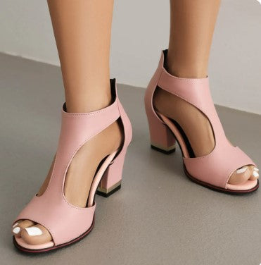 Leder Orthopädische Absatzsandalen