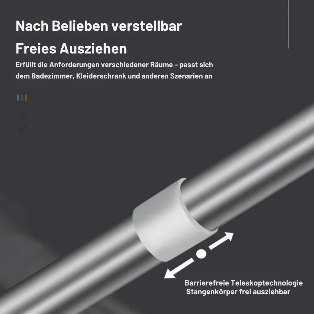 Teleskopstange ohne Bohren | Verstellbare Dusch- & Vorhangstange | Rostfrei & Werkzeugfrei | Edelstahl