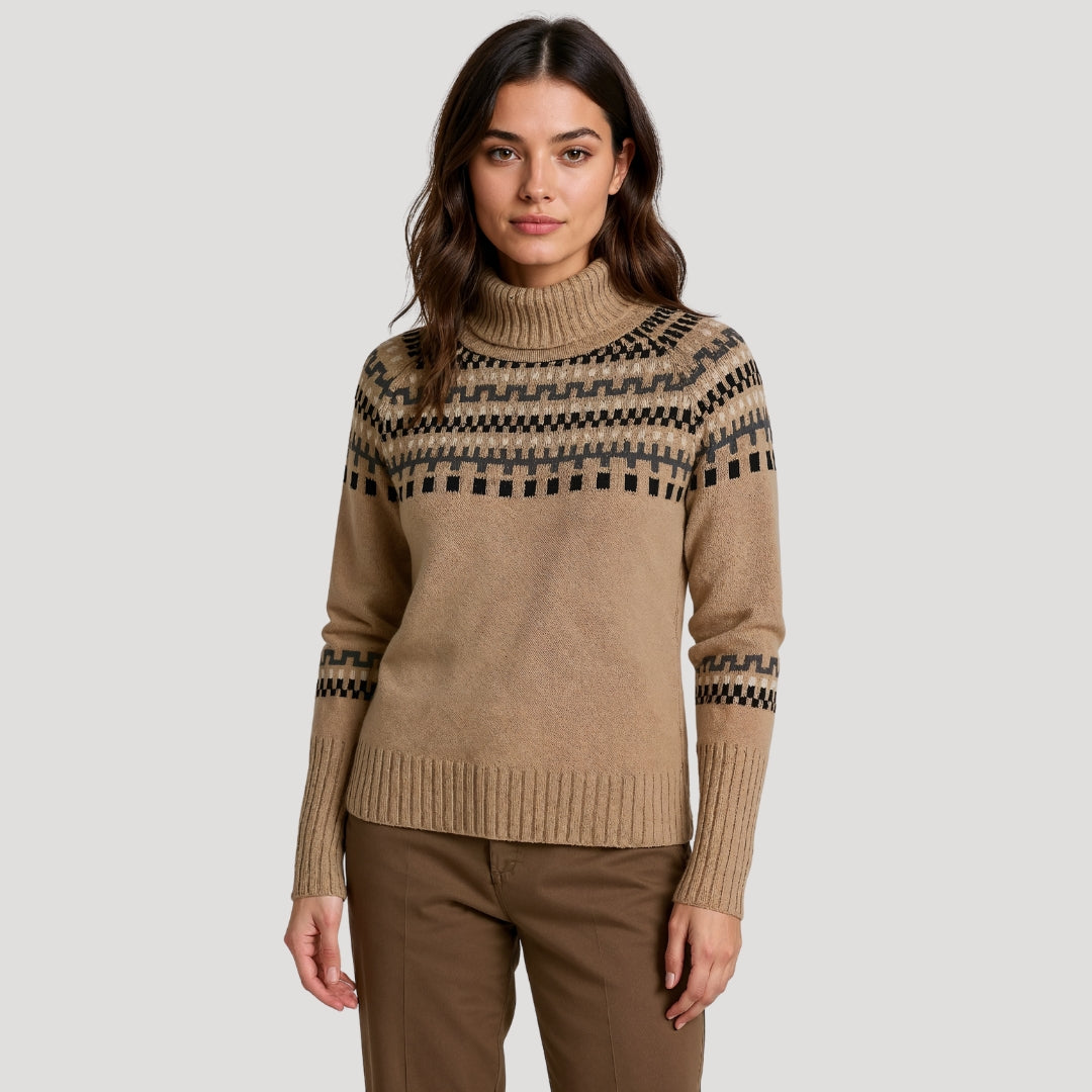Damen Fair Isle Grobstrickpullover | Oversized Schnitt und zeitloser Winterstil