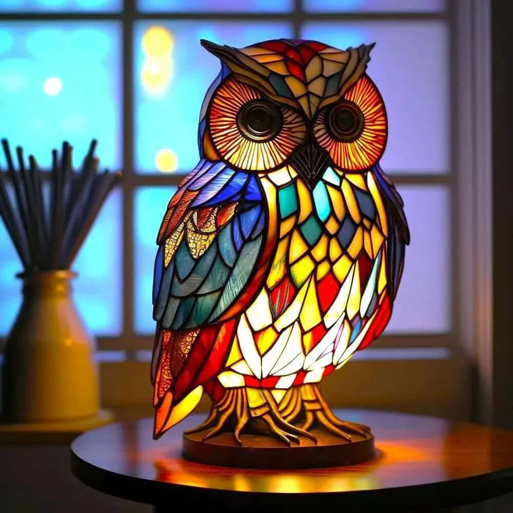 Buntglas Tiffany Tierlampe Nachttischlampe Dekoleuchte