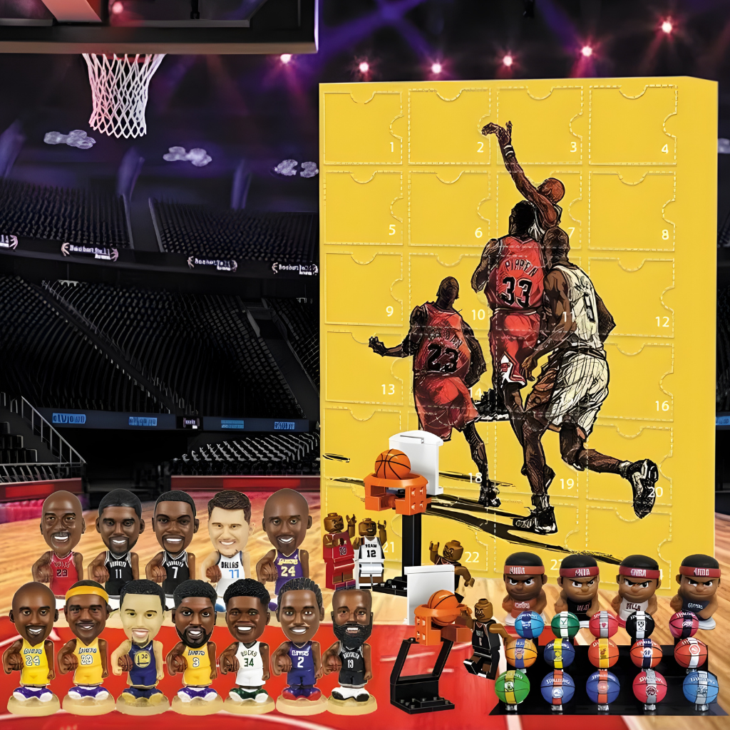 Basketball Adventskalender Mini-Spielzeug Geschenkkarton