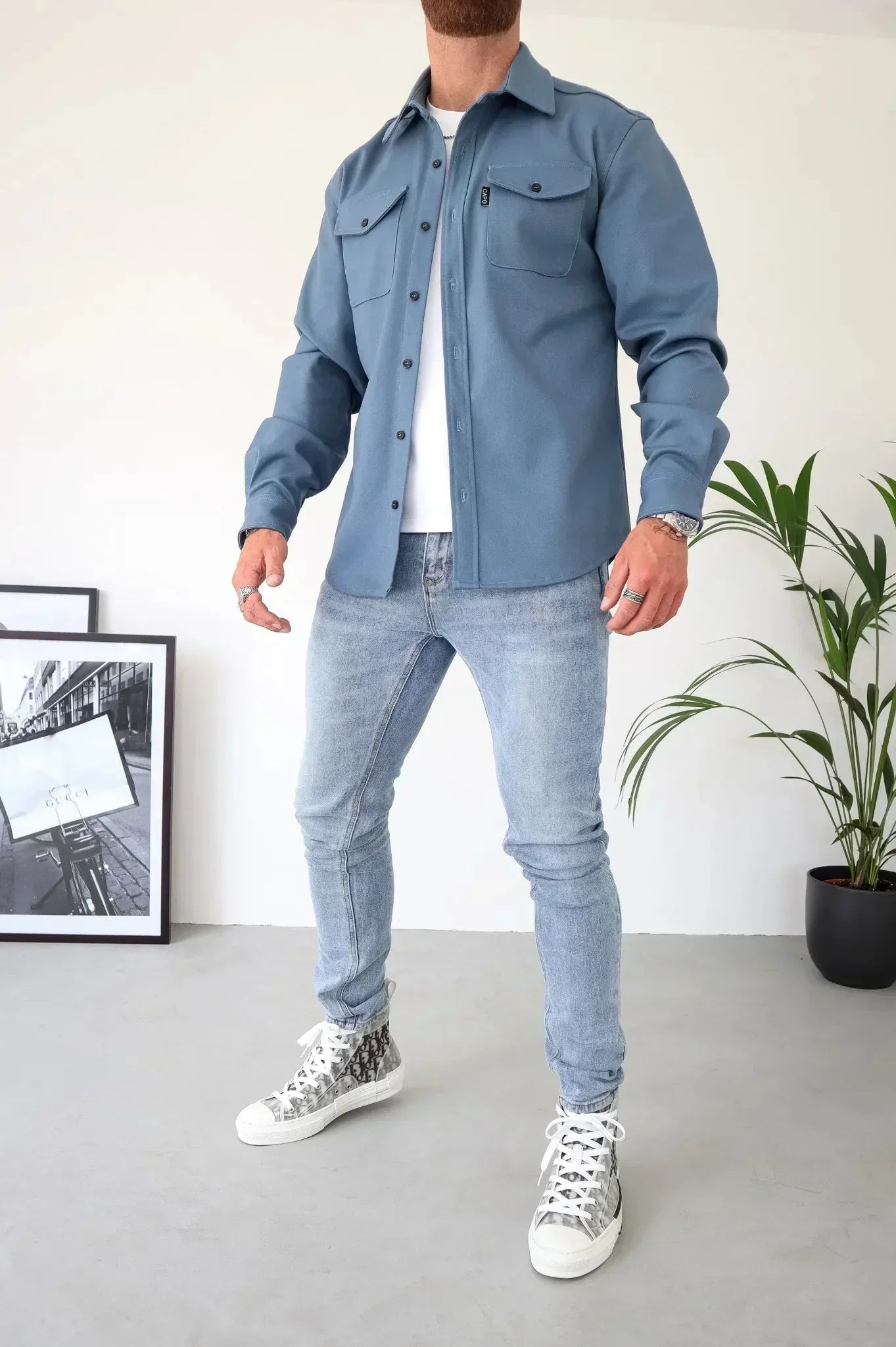 Herren Overshirt Jacke | Lässige Schicht mit sauberem und modernem Schnitt