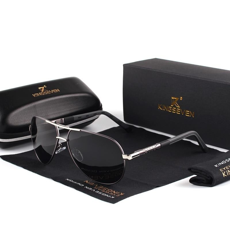 Herren Vintage Aluminium Polaroid Sonnenbrille