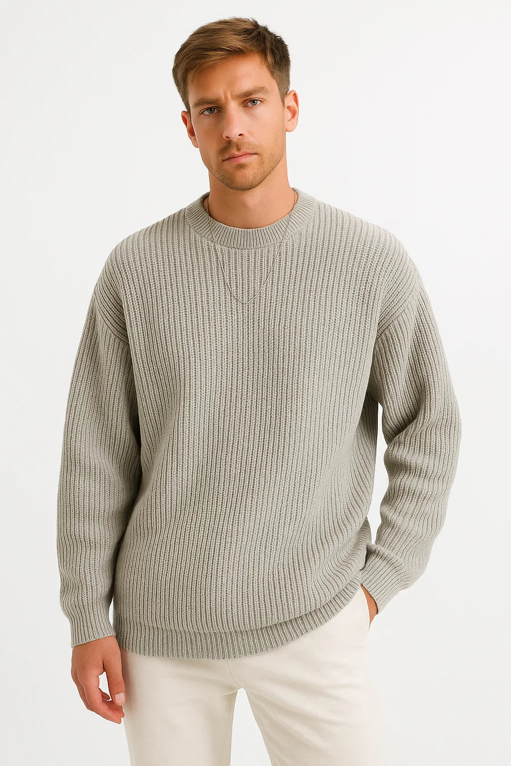 Strickpullover für Männer | Oversized Fit & Rippstruktur