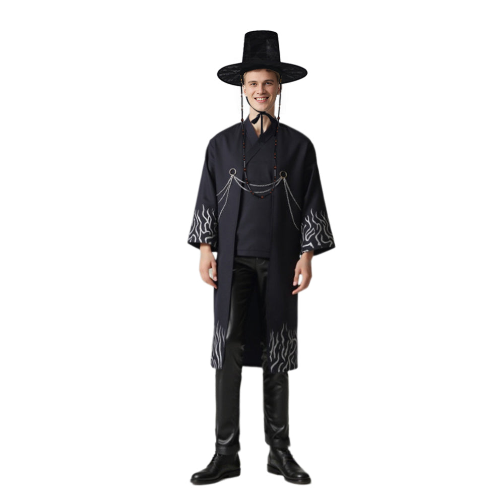 Kinder schwarzes Cosplay-Outfit-Set Kostüm
