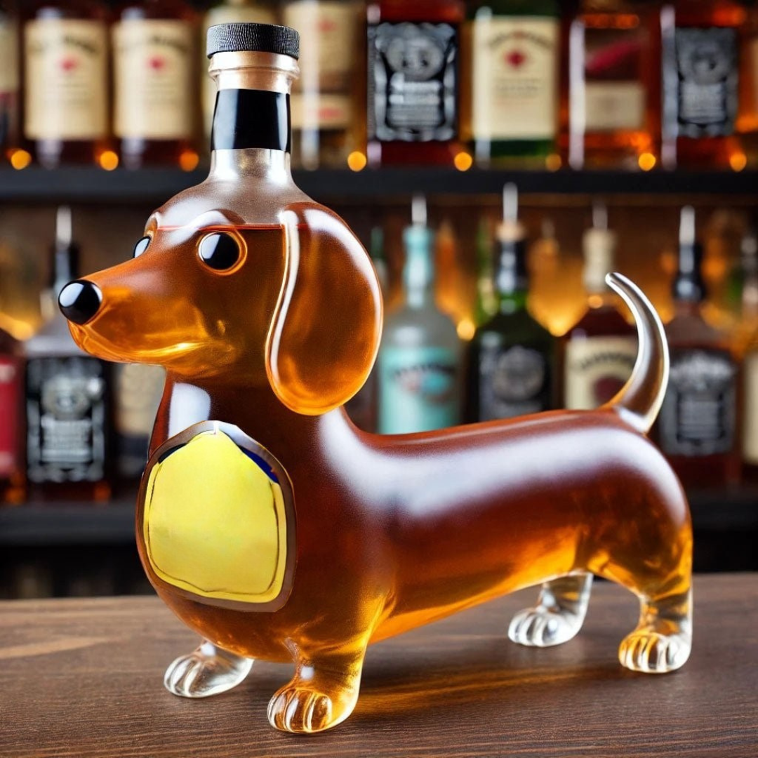 Kristall Whiskey Dekanter Hund Glas Dekanter