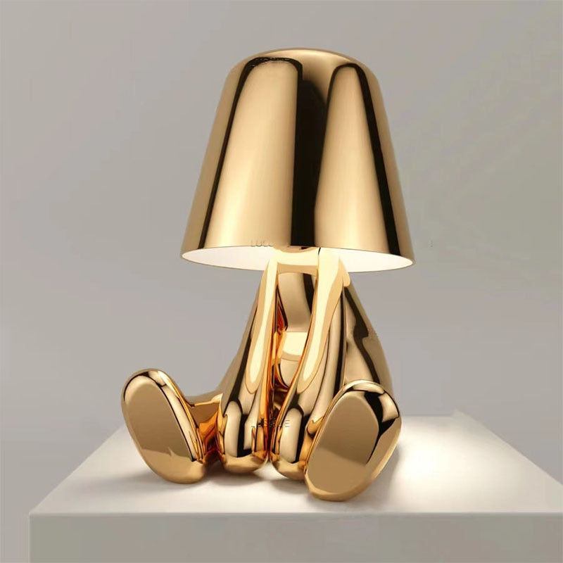 Goldene Moderne Design Figur LED Tischlampe