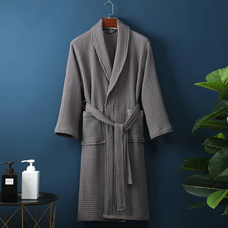 Ripob | CozyCotton Premium-Bademantel aus Baumwolle | Weich & Atmungsaktiv | Perfekt für Männer & Frauen | Mit Taschen