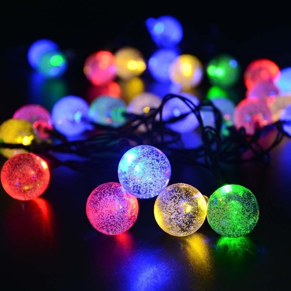 Solar LED Garten Lichterkette Außen Wetterfest