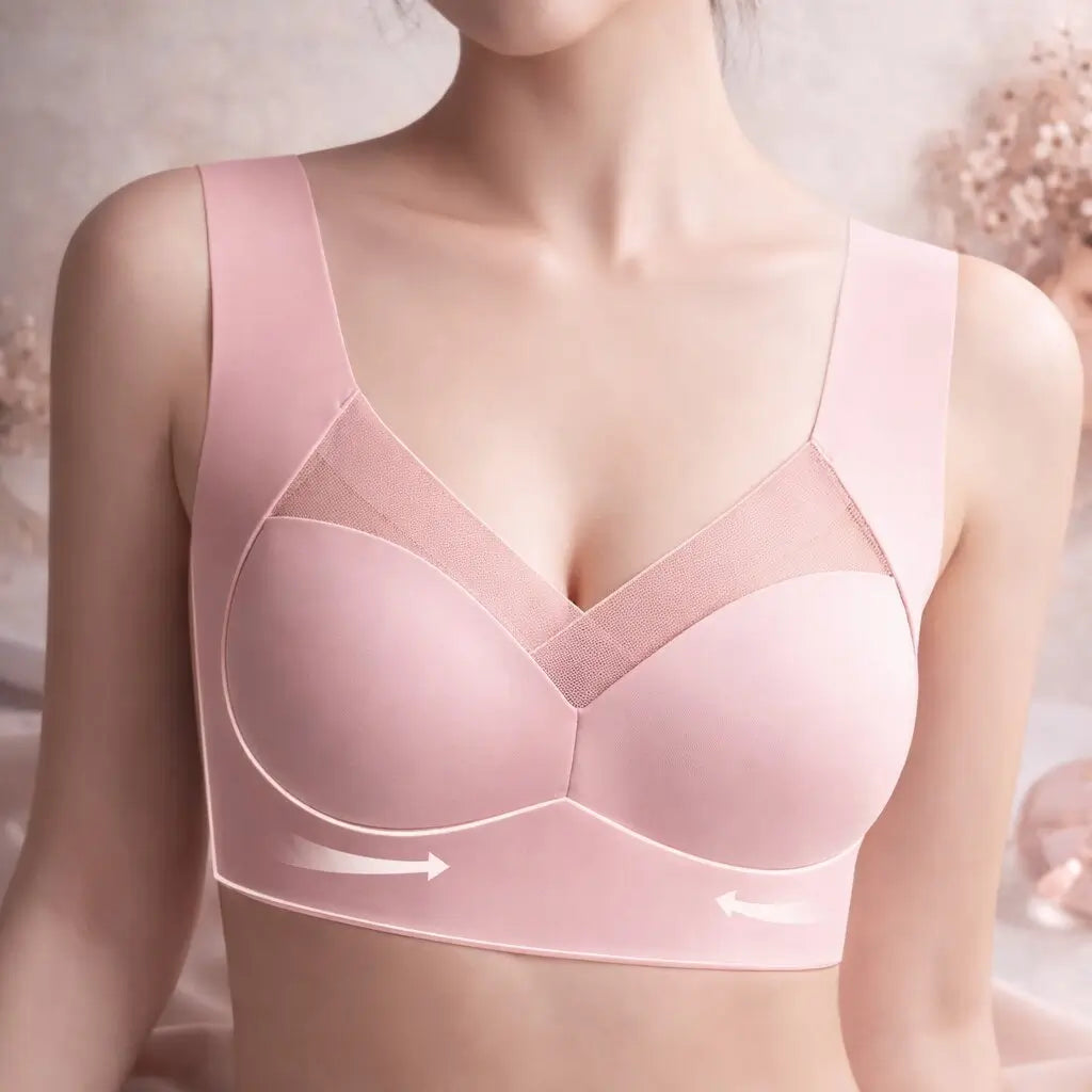 Drahtloser BH | Bequemer nahtloser Push-Up-BH | Komfina