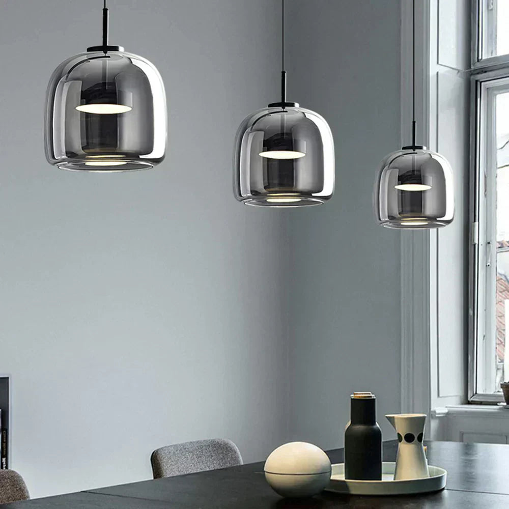 Hängelampe Glas Modern LED Pendelleuchte