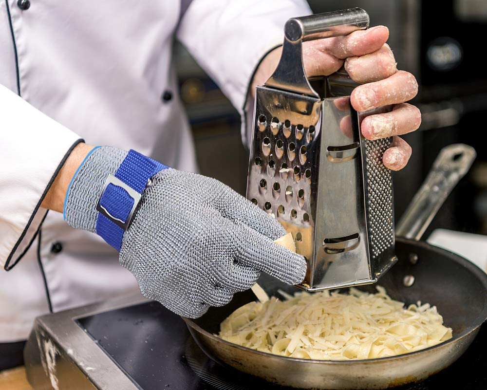 Ripob | Lebensmittelgeeignetes Edelstahl-Maschenmetallhandschuh