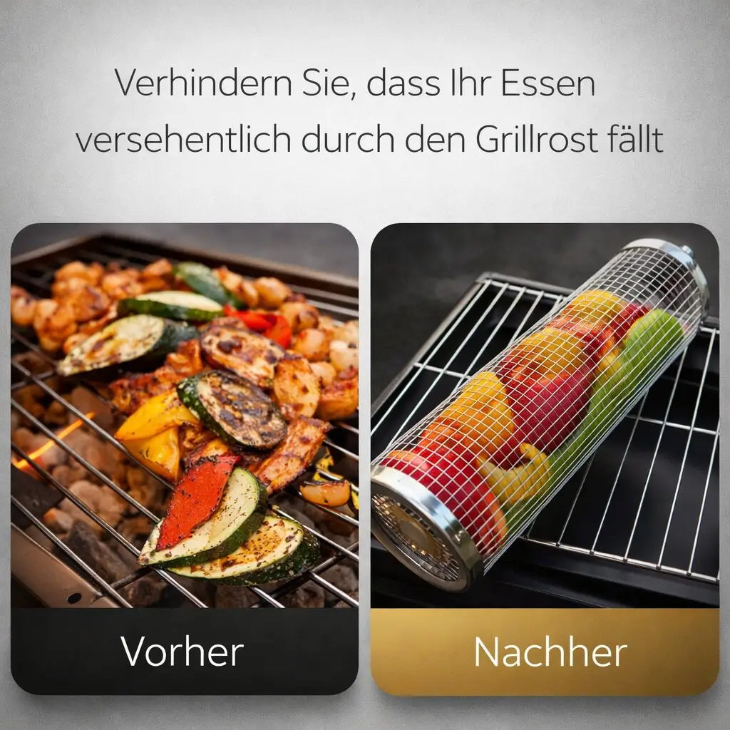 Edelstahl Grillkorb für BBQ | Flammora