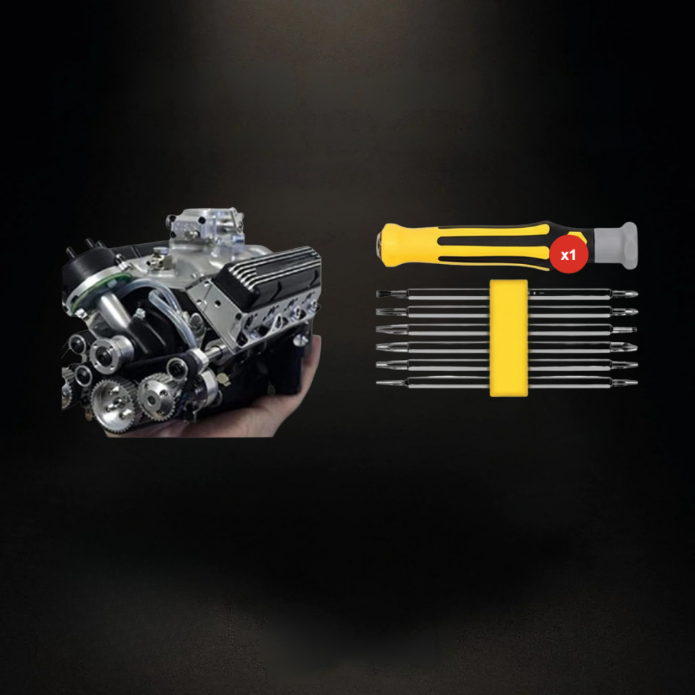 V8 Motor Modell Metall-Kit Funktion Mechanik Technologie