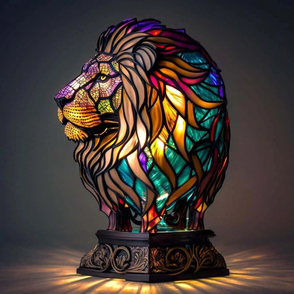 Tischlampe Glas Kunst Tierdesign