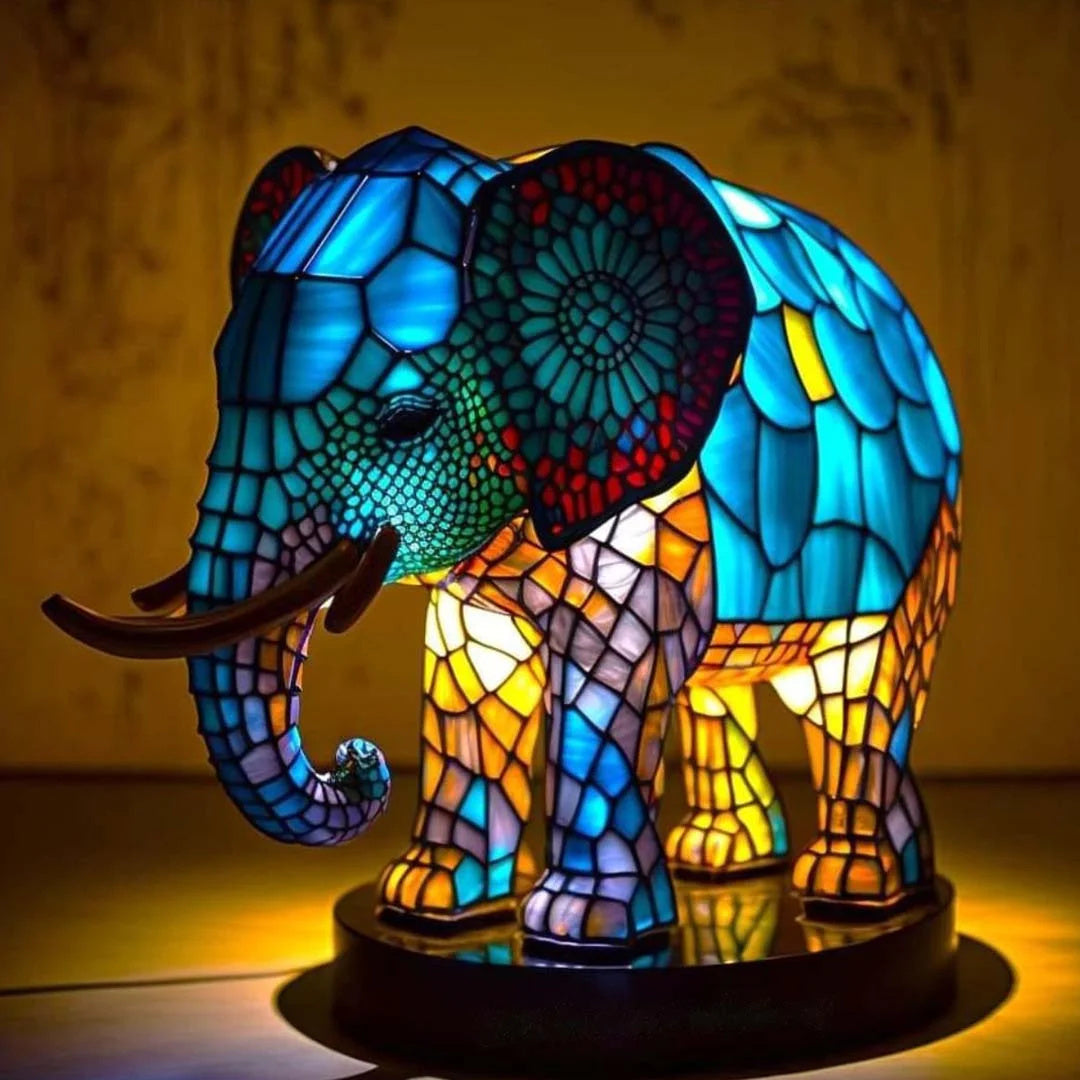 Tischlampe Glas Kunst Tierdesign