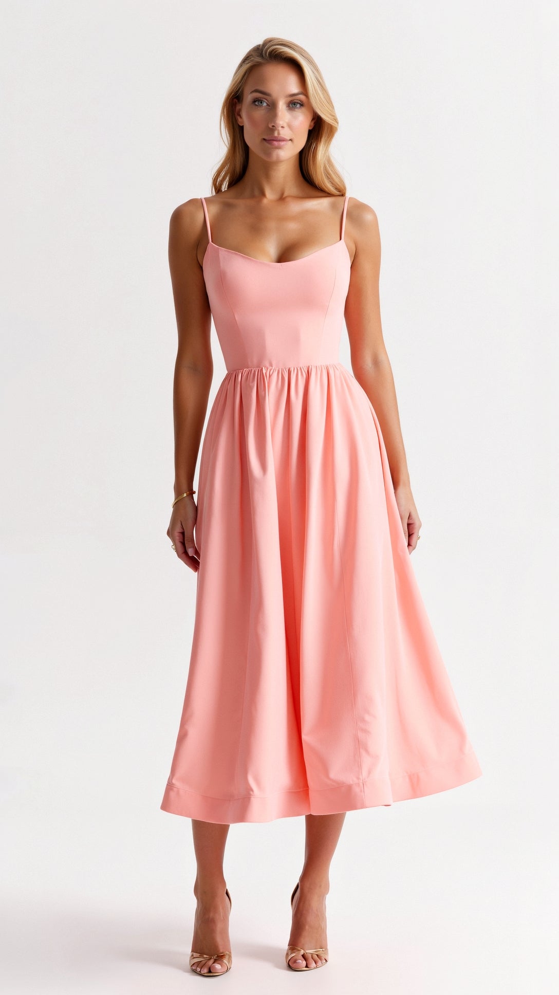 Fließendes Midi-Kleid für Damen | Mühelose Eleganz