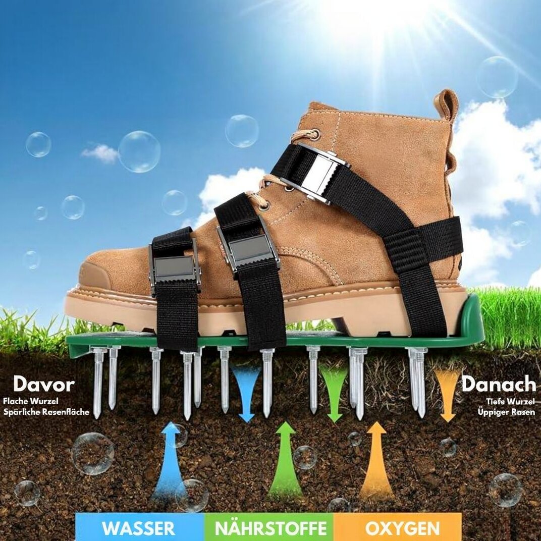 Rasenlüfter Schuhe | Rasenbelüftungsschuhe | Green Step